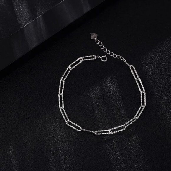 Jewelry - Silver Sparkling Chain Bracelet Female Ins Niche Design Lux…